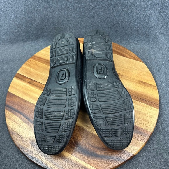 FootJoy Mens Sz 15 Black Pebbled Leather Penny Loafers Moc Toe Shoes 79047 main image 11